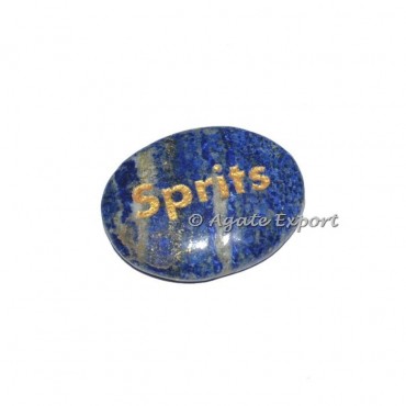 Lapis Lazuli Sprits Engraved Stones