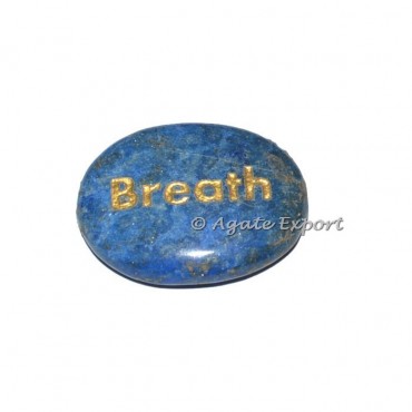 Lapis Lazuli Breath Engraved Stones