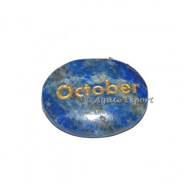 Lapis Lazuli October  Engraved Stones