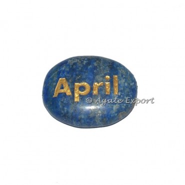 Lapis Lazuli April Engraved Stones