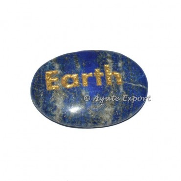 Lapis Lazuli Earth Engraved Stones