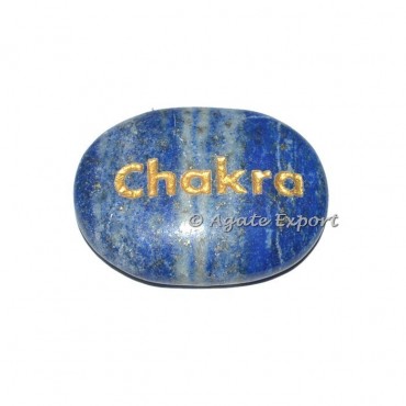 Lapis Lazuli Chakra Engraved Stones