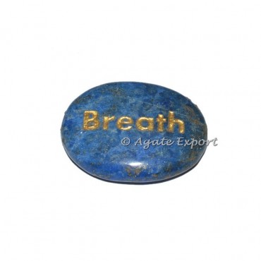 Lapis Lazuli Breath Engraved Stones