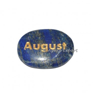 Lapis Lazuli August Engraved Stones