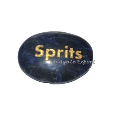 Sodalite Sprits  Engraved Oval Stone