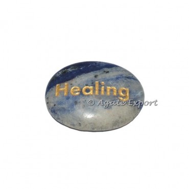 Sodalite Healing  Engraved Oval Stone