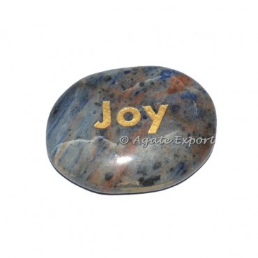 Sodalite Joy  Engraved Oval Stone