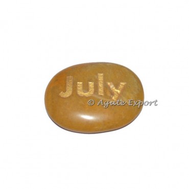 Golden Quartz July  Engraved Word Stones