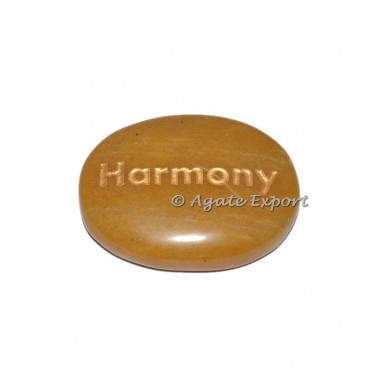 Golden Quartz Harmony  Engraved Word Stones