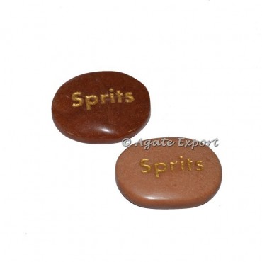 Peach Aventurine Sprits  Engraved Stones