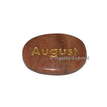 Peach Aventurine August Engraved Stones