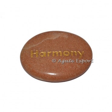 Peach Aventurine Harmony  Engraved Stones