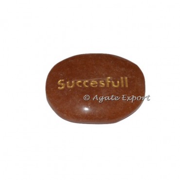 Peach Aventurine Successful Engraved Stones