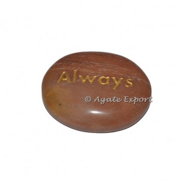 Peach Aventurine Always  Engraved Stones