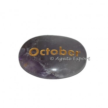 Amethyst October  Engrave Stones