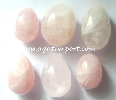 Rose Quartz Eggs.