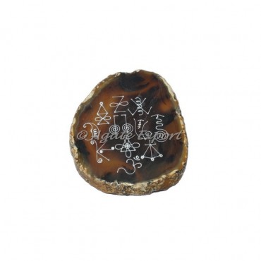 Karuna Reiki Symbol On Agate Slice