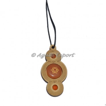 Spleen Chakra Wooden Pendants