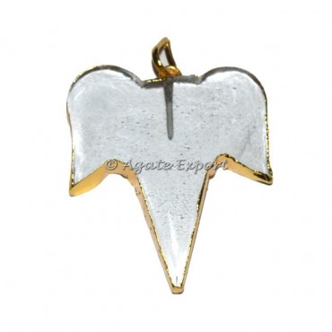 Brazil Crystal Shark Teeth Pendants
