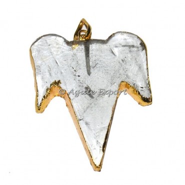Indian Crystal Shark Teeth Pendants