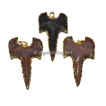 Shark teeth Fancy Jasper Pendants