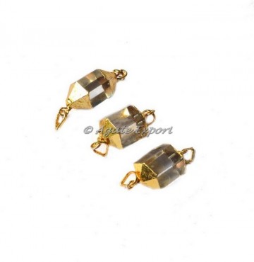 Brazilin Crystal Quartz Electroplated Pendant