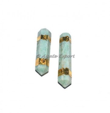 Green Aventurine Pencil Point Electroplated Pendant