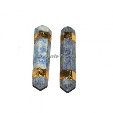 Sodalite Pencil Point Electroplated Pendant