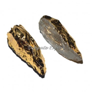 Crystal Quartz Hammered Electro Pendants