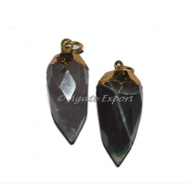 Amethyst Faceted Drop Electro Pendants