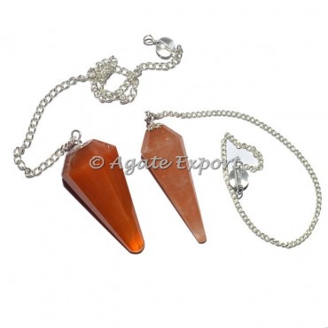 Mix Faceted Peach Aventurine Pendulum