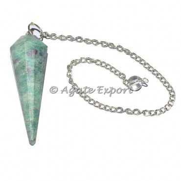 Ruby Zoisite 12 Faceted Pendulums