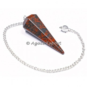 Mahagony Obsidian 6 Faceted Pendulums