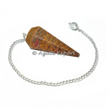 Snake Jasper 6 Faceted Pendulums