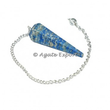Lapis Lazuli 6 Faceted Pendulums