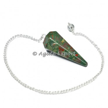 Blood Stone 6 Faceted Pendulums