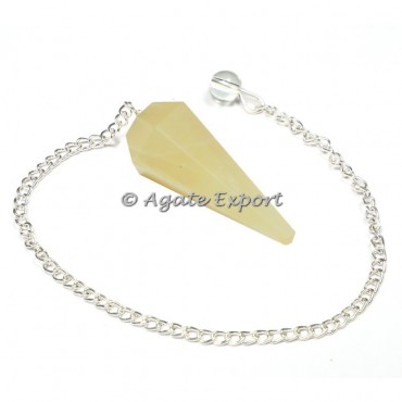 Golden Quartz 6 Faceted Pendulums