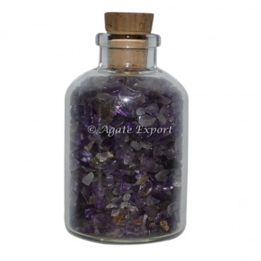 Amethyst Stone Chips Mini Bottle