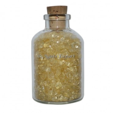 Citrine Stone Chips Mini Bottle