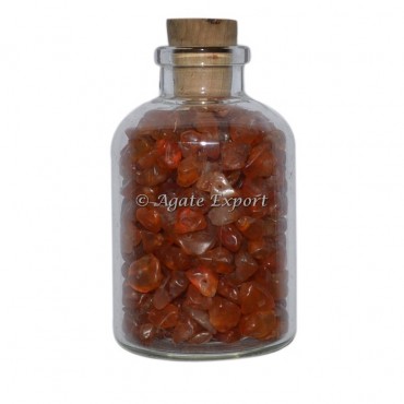 Carnellian Stone Chips Mini Bottle