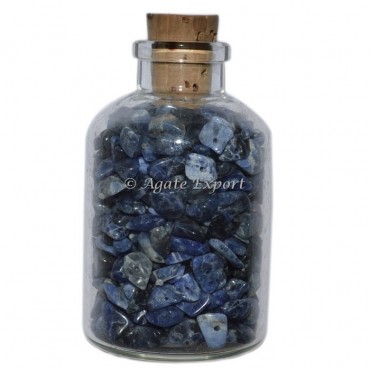 Sodalite Stone Chips Mini Bottle