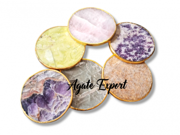 Assorted Gemstone Agate Coasters