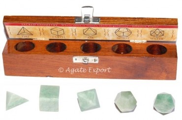 Green Aventruine Sacred Geometry Set.