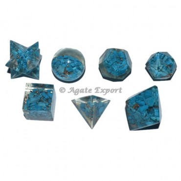 Turquoise Orgone Geometry Set
