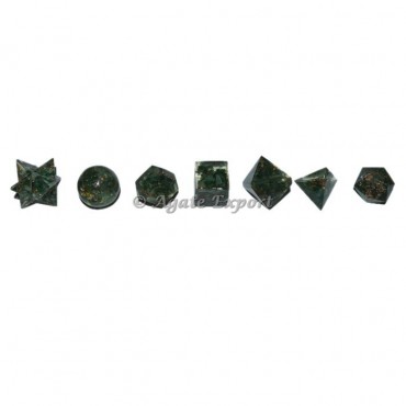 Green Aventurine Orgone Geometry Set