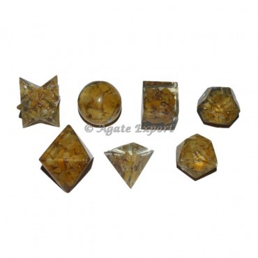 Yellow Jasper Orgone Geometry Set