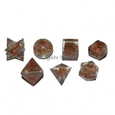 Peach Aventurine Orgone Geometry Set