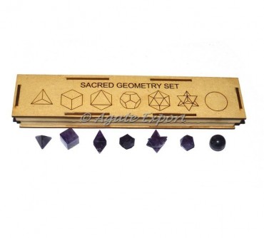 Amethyst Carved Sacred Geometry Set