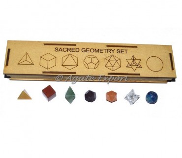 7 Chakra Carved Sacred Geometry Set