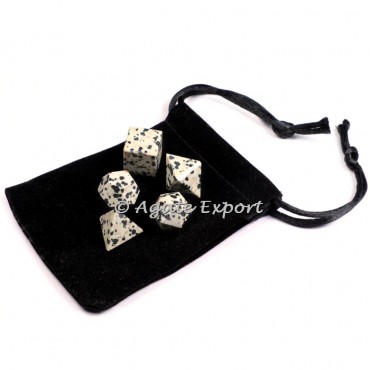 Dalmatian Geometry Set with Velvet Pouch